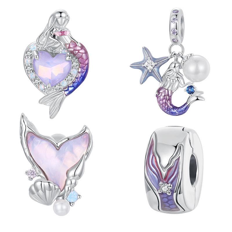 Avle Ocean Mermaid Series Beaded S925 Sterling Silver DIY Bracelet Jewelry.