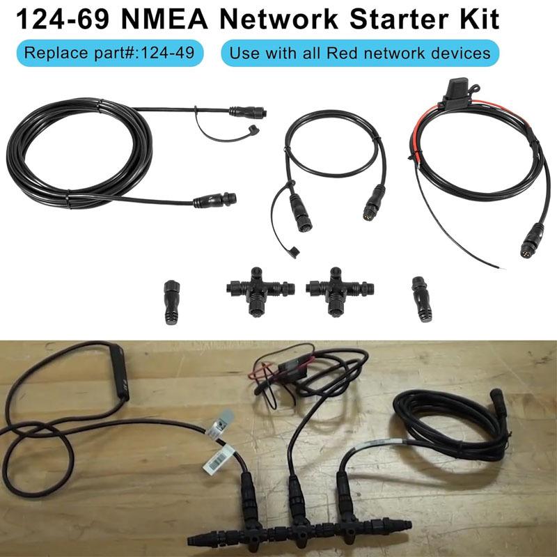 124-69 NMEA Network Starter Kit,NMEA 2000 Node Terminators, NMEA2000 Connection with T Connector Replace OEM 124-69