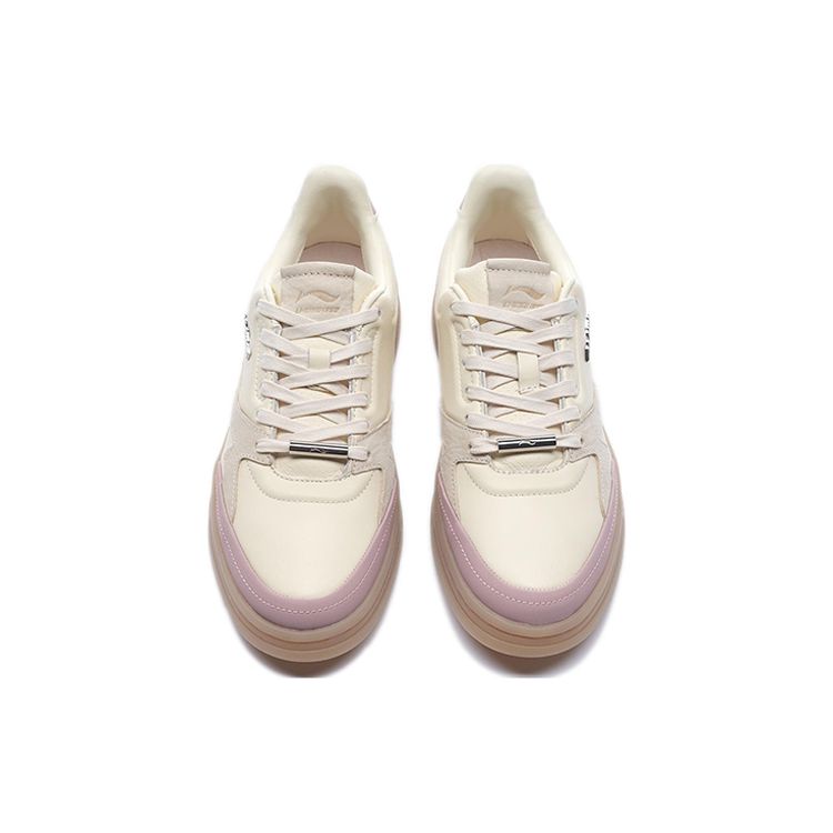 Li-Ning Classic Series Comfortable Trendy Versatile Slip-Resistant Durable Lightweight Low-Top Skate Shoes Women sneaker Light-Bean-Purple ALHS008-2