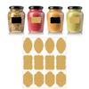 Fancy Shape Kraft Bottle Labels 120PCS Essential Bottle Labels for Canning Storage Box and Christmas Gift Wrapping