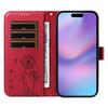 For iPhone 17 Leather Wallet Case with Strap Dandelion Imprint Phone Stand Cover