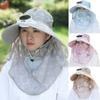 Digital Display Screen Solar Fan Visor Hat Breathable Mesh Women's Picking Tea Hat  Tea Picking