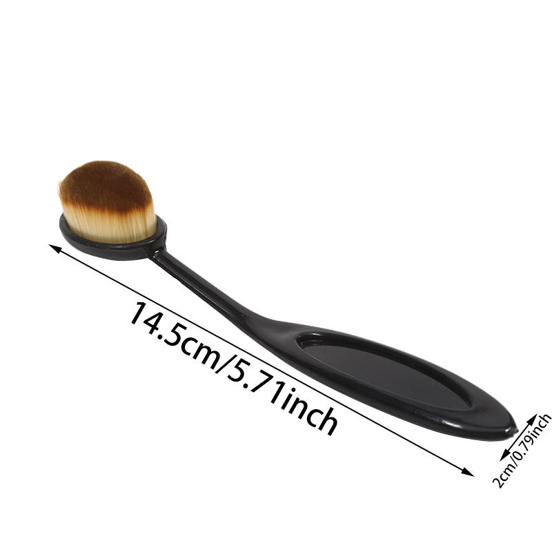 3/5PCS Toothbrush Shape Foundation Brush Professional Makeup Brush Set For Cream Liquid Powder Blending Flawless Face Contouring Nail Art Dust Brushes