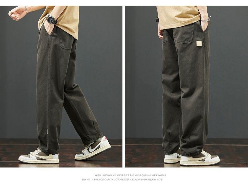 Men's 2025 American Loose Straight-Leg Casual Work Pants for Spring and Autumn