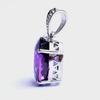 Natural 19Ct Purple Tanzanite Oval Pendant 925 Sterling Silver Certified Jewelry