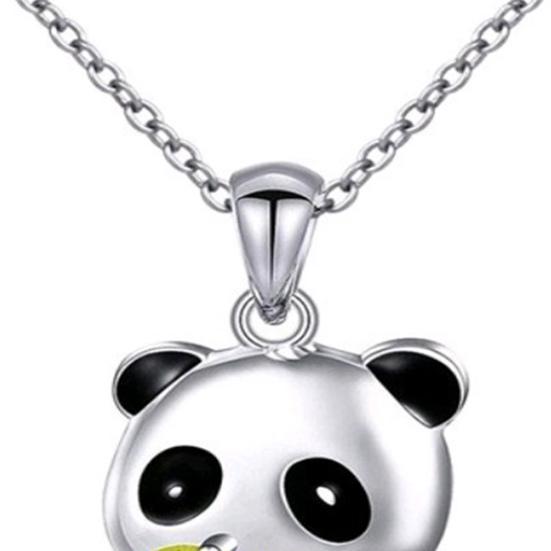 Pendant Necklace Panda Embrace Heart Exquisite Jewelry Cartoon Animal Necklace for Daily Wear