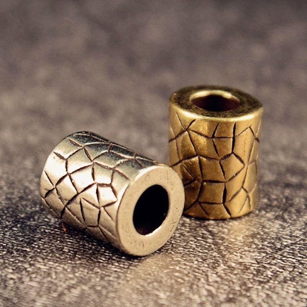 Charms Cylindrical Ring Retro Bead Handmade Paracord Bead  EDC Outdoor Tool