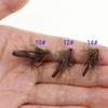 3/6 STÜCK Köcherfliegen Schaumkörper Puppe Braun Elchhaar Widerhakenloser Haken Schwimmende Trockenfliege Eintagsfliege Forelle Barsch Ergrauende Panfish Angelköder