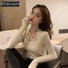 Women's Slim Fit Knitted Sweater: Stylish Square Neck Two-Piece Design for Autumn/Winter