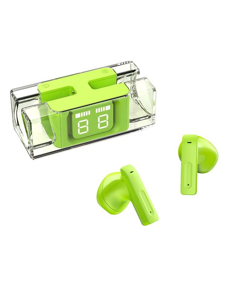 VAORLO Bluetooth 5.2 sluchátka s digitálním displejem Bezdrátová sluchátka s potlačením hluku IPX5 vodotěsná sluchátka do uší pro sport s HD mikrofonem