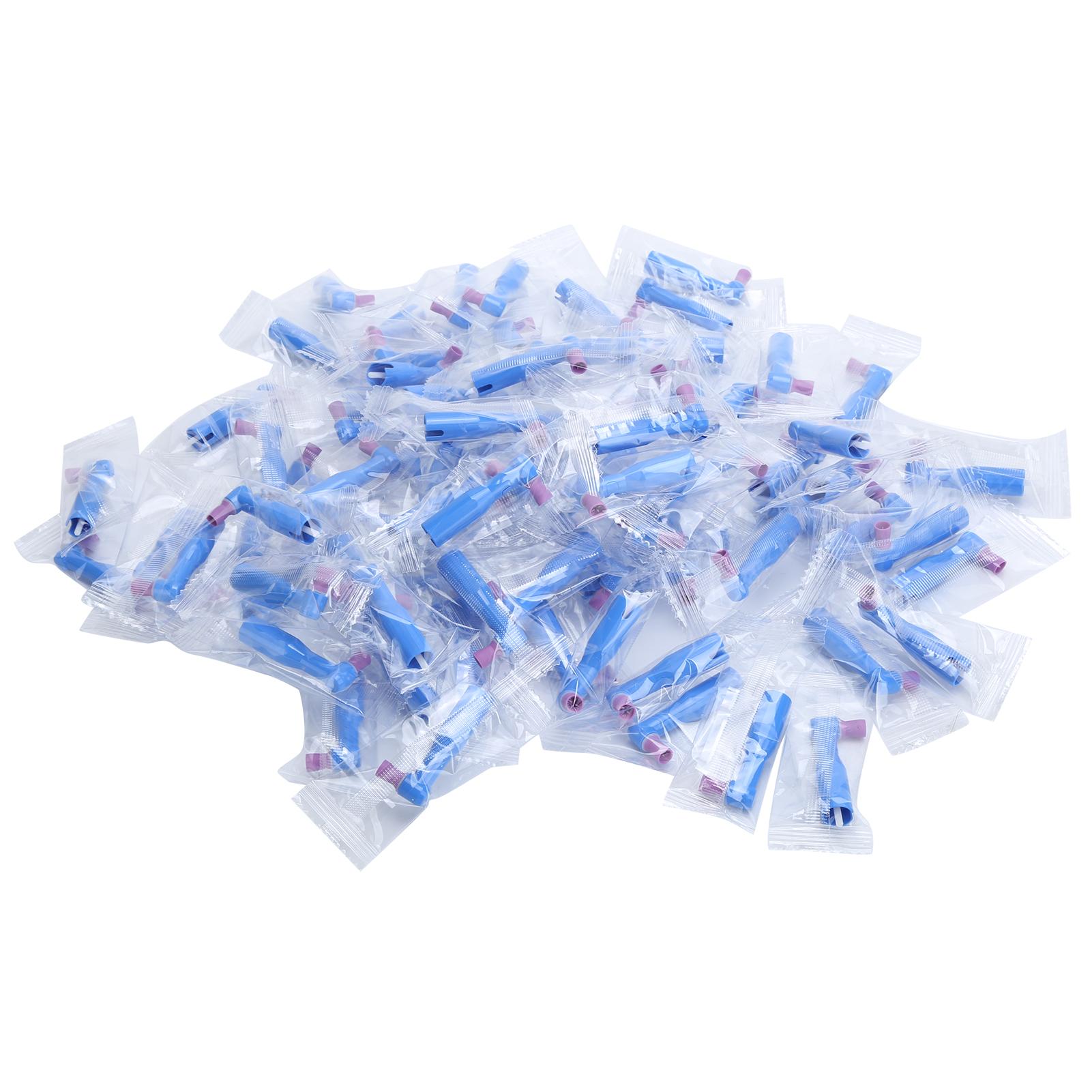 

100pcs box Disposable Dental Teeth Polisher Oral Mouth Whitening Polishing AccessoryPurple (Soft фиолетовый