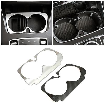 For Mercedes Benz C E GLC Class W213 W205 X253 Interior Central Console Part Modify Water Cup Holder Frame Molding Cover Trim