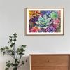 5D DIY Diamond Painting Succulent Plants Embroidery Cross Stitch Landscape Craft Kit Home Decoration 30x40cm/12x16inch
