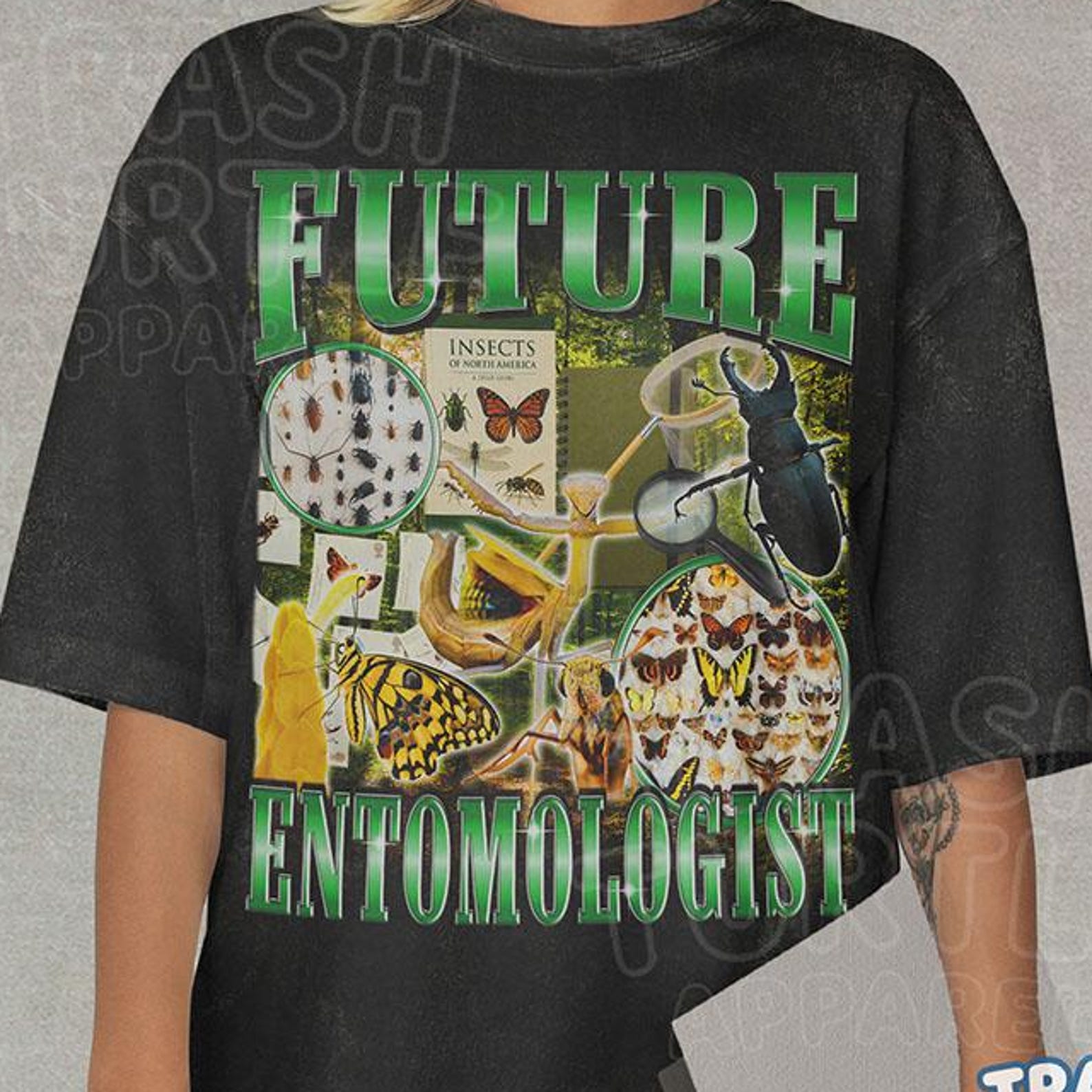Future Entomologist Shirt Funny Insect Lover Graphic TShirt Cute Insect Bug T-shirt Sarcastic Bootleg Gift Tee L