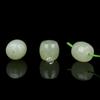 Natural Hetian Jade Green Barrel Beads Bracelet, DIY White Jade Hand String