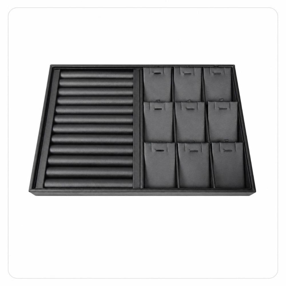 Stackable Jewelry Storage Organizer Black Necklace Storage Rack New Jewelry Display Tray Earrings