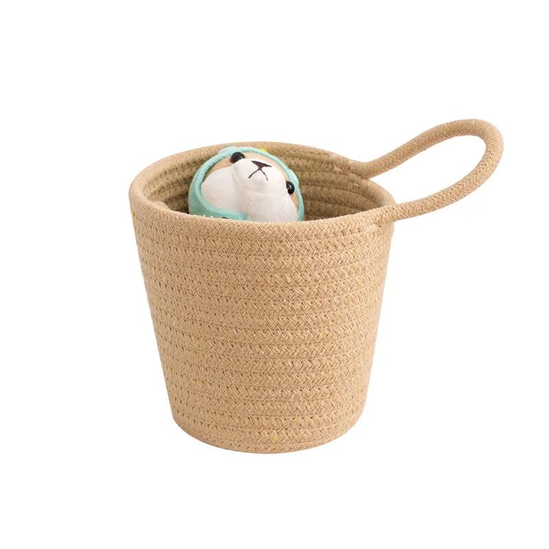Cotton Rope Storage Basket,Large Capacity Storage Bucket,Bins for File Empty Baskets for Dog Toys,Laundry Basket Hamper Crates
