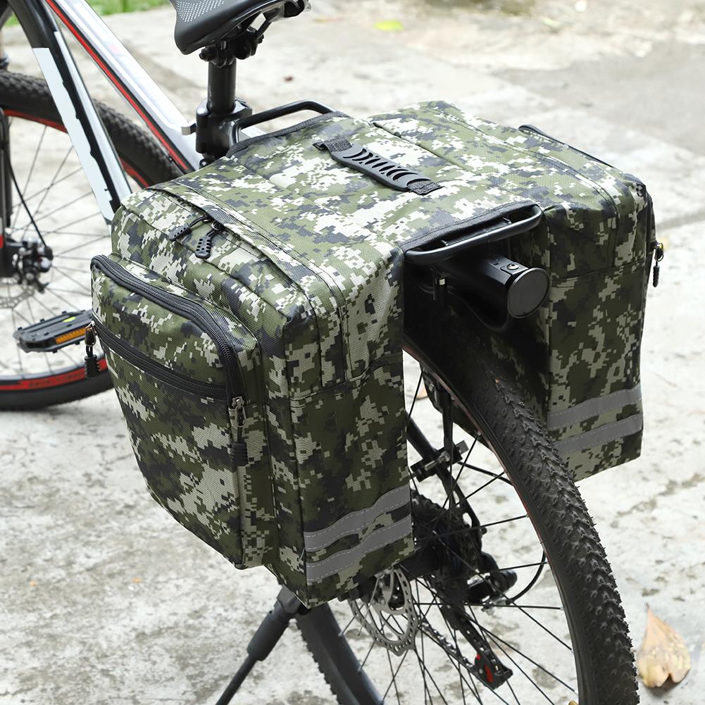 20L MTB Bicycle Carrier Bag Waterproof Bicycle Back Seat Luggage Carrier Bike Rear Rack Double Pannier Bag Bike Accessories