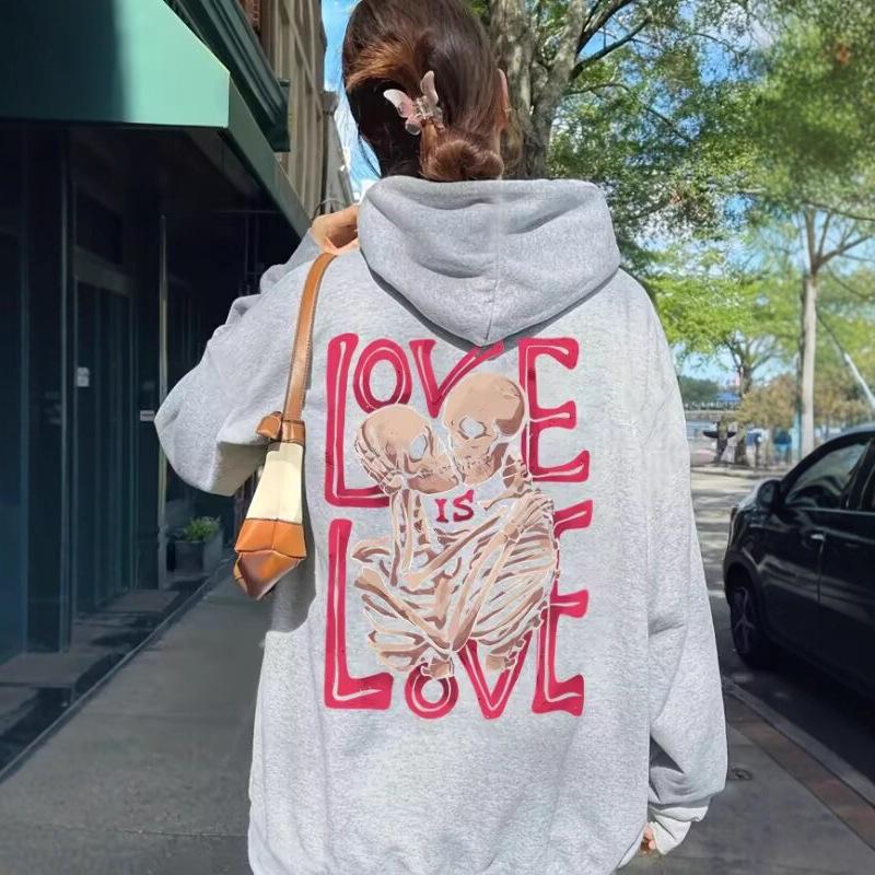 2025 European LOVE Skull Hoodie - Autumn Fashion Sportswear