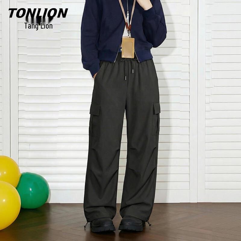 TonLion Women's High-Waist Straight Leg Cool-Feel Cargo Pants