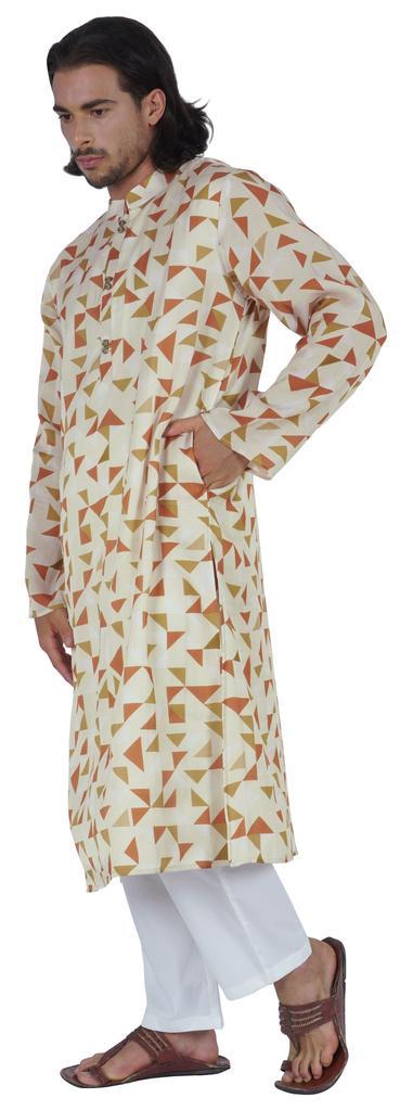 Atasi Traditional Party Wear Long Sleeve Kurta  Mandarin Collar Neck Casual