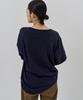 NUAKLE (W) Layered Sleeve T-Shirt_Navy