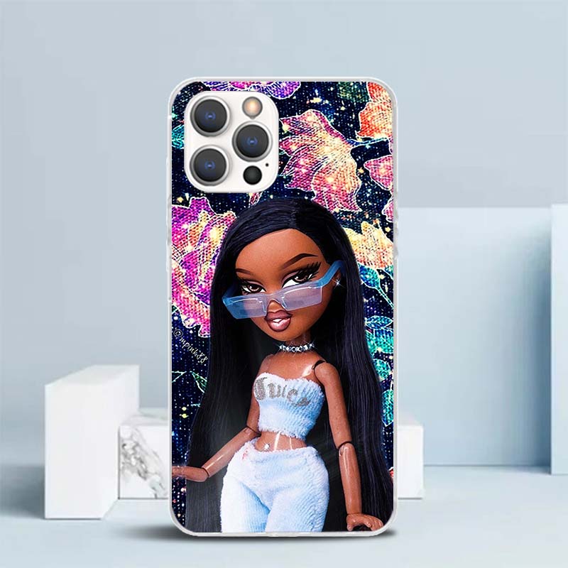Lovely Bratz Doll Soft Cover for iPhone 16 17 Air 15 14 Pro Max 16E Phone Case 13 Mini 12 11 7 SE 8 Print Pattern Fit Cases 16 1