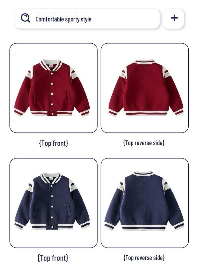 Children's Autumn & Winter Windbreaker Set: School & Kindergarten Uniform, 3-Piece Sportswear.