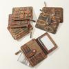 Portable Vintage Women's Short Wallet Multi-position Large Capacity Pocket Purse Soft Leisure Multi-card Slot Purse Unisex
