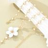 1PC New Flower Pearl Tassel Necklace Women's Niche Premium Sense Sweet Personality Delicate Necklace