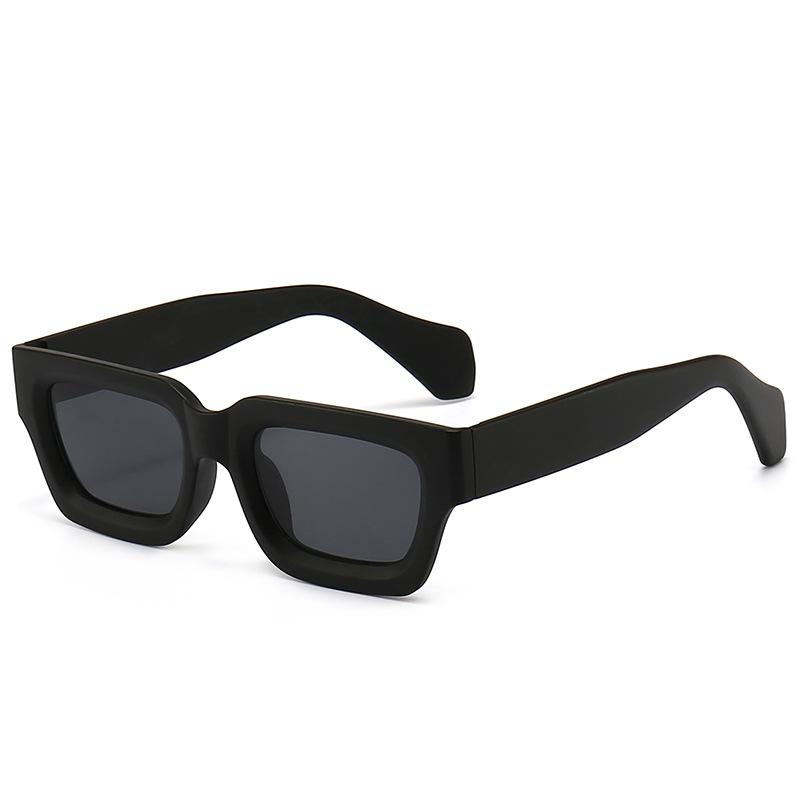 Retro concave small frame square sunglasses trendy street fashion UV protection outdoor riding unisex stylish