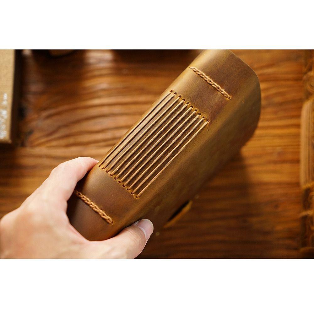 Vintage Leather Bound Journal Handmade Genuine Leather Cover Blank Paper Diary Blank Pages Unlined Sketch Notebook Drawing