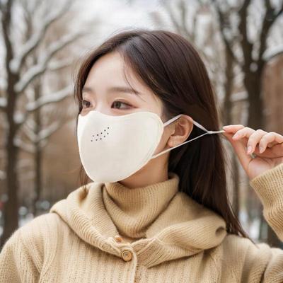 Three-Dimensional Warm Mask: Australian Wool, Winter Protection, Breathable Design, Makes Face Look Smaller.