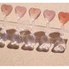 Acrylic Heart Shape Color Showing Shelf Nail Tools Clear Nail Color Card Nail Color Display