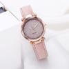 Women Casual Watch Rhinestone Round Dial Faux Leather Strap Ladies Business Formal Dress Quartz Wristwatch Fashion Jewelry Accessory Birthday Gift