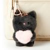 Heart Black Cat Keychain Doll (34012103)