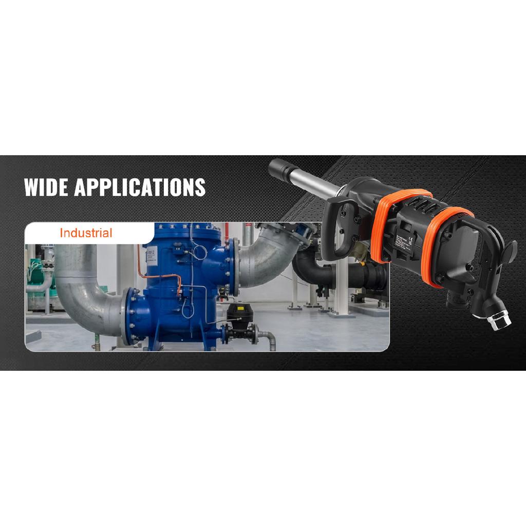 SucceBuy Air Impact Wrench Up to 5175 ft-lbs Beast Reverse Torque Output Pneumatic Impact Gun Anvil for  Repairs and Maintenance