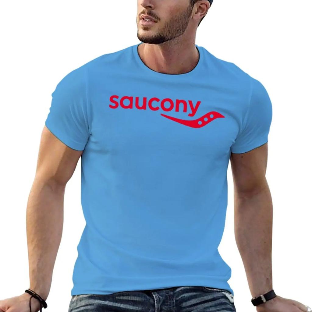 New Saucony Logo T-Shirt T-shirt short plain t-shirt aesthetic clothes summer clothes Men's cotton