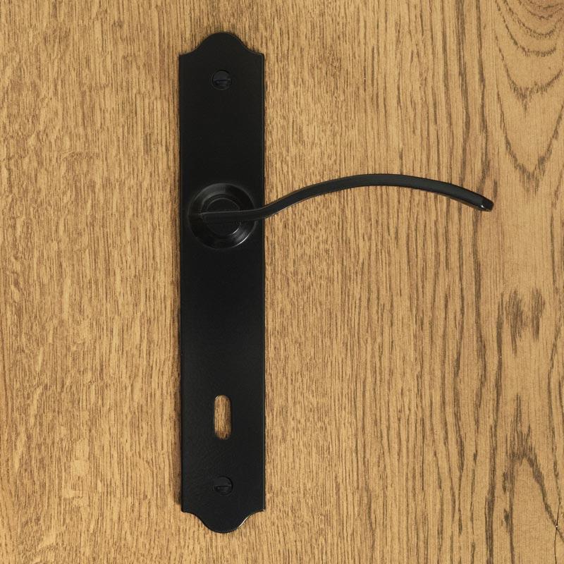 CROSBY Door Handle with Key Plate 90mm