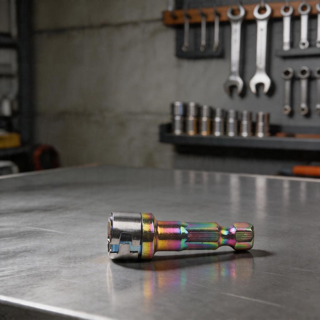 Chrome Vanadium Steel 8mm Hex Socket Nut Driver Designed for Accurate Torque Transfer and Compatibility with Drivers