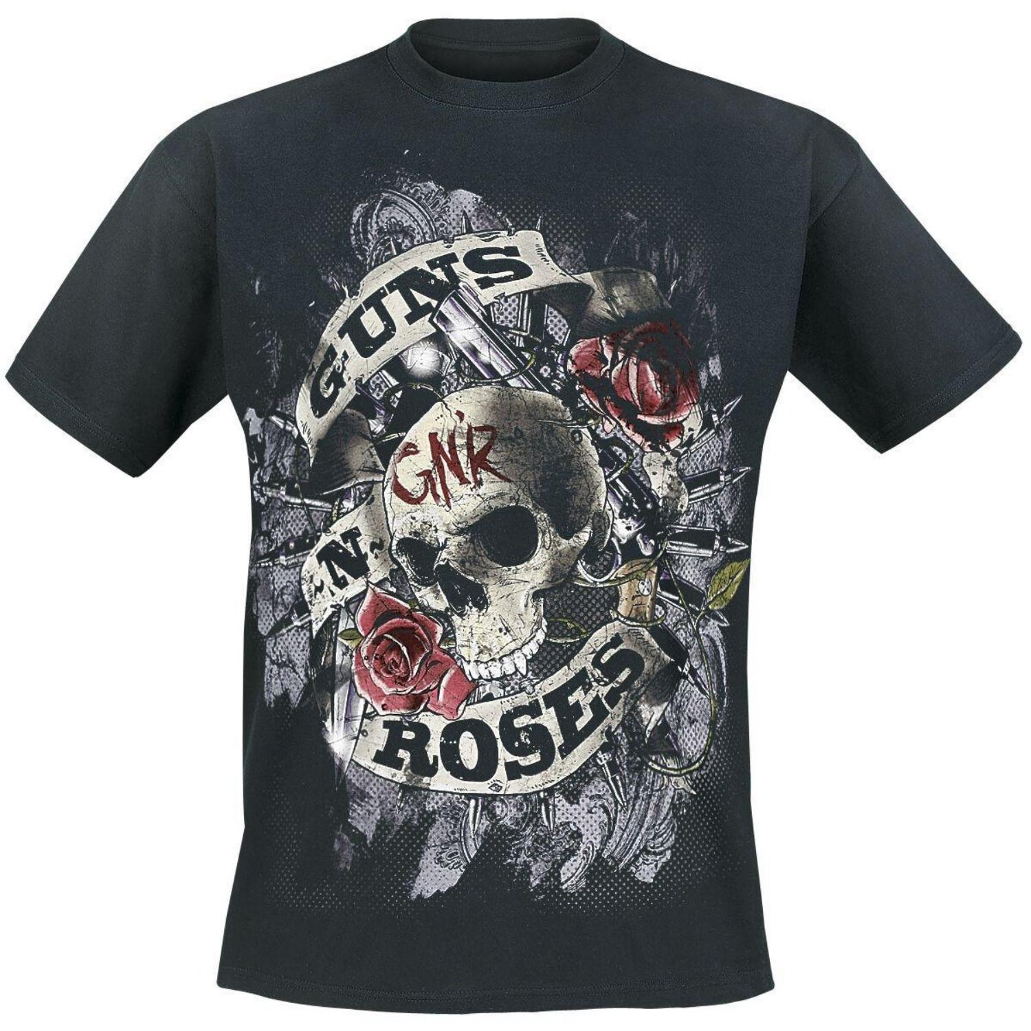 

Guns N Roses Hard Rock Art Tee Ideal for Enthusiasts Who Appreciate Rock’s Legendary Legacy and Edgy Style In Casual T-Shirt S