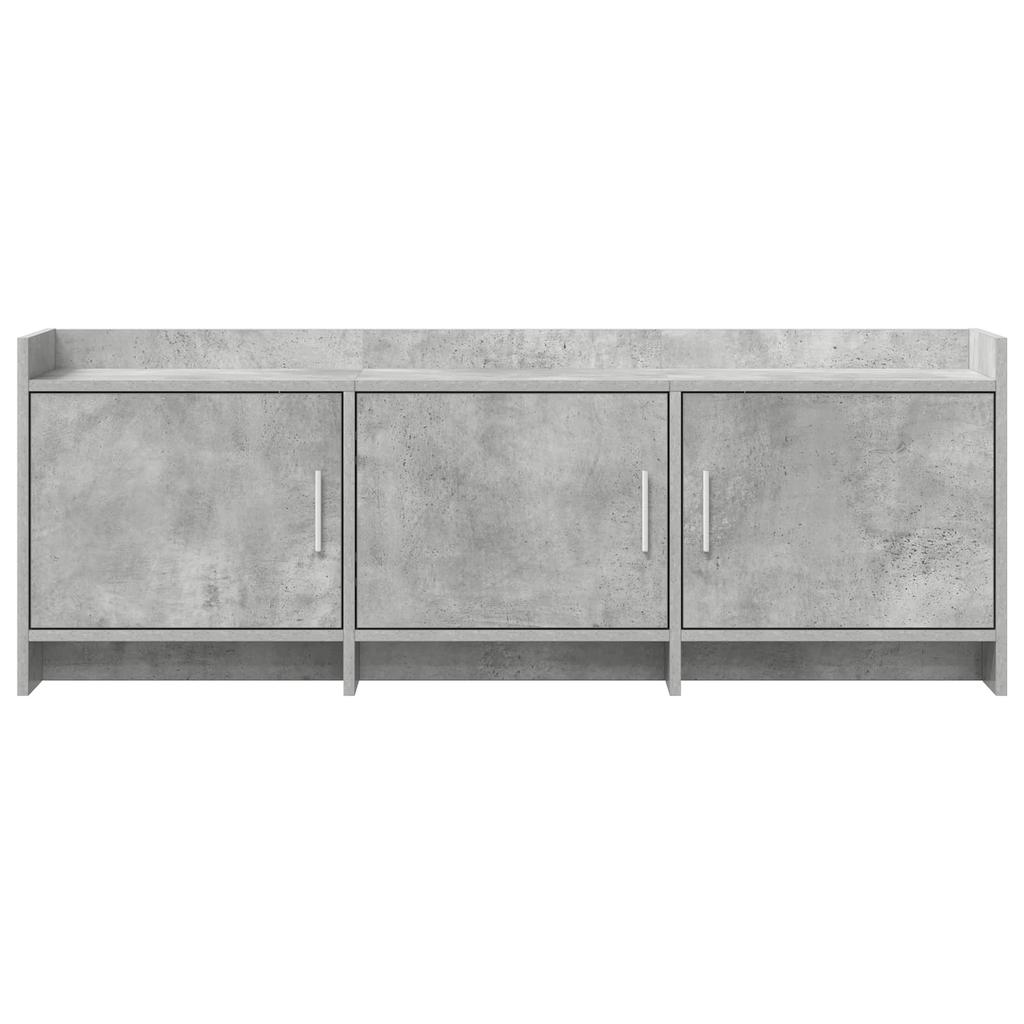 TV Cabinet 130 x 33 x 47 cm Concrete Grey Particleboard