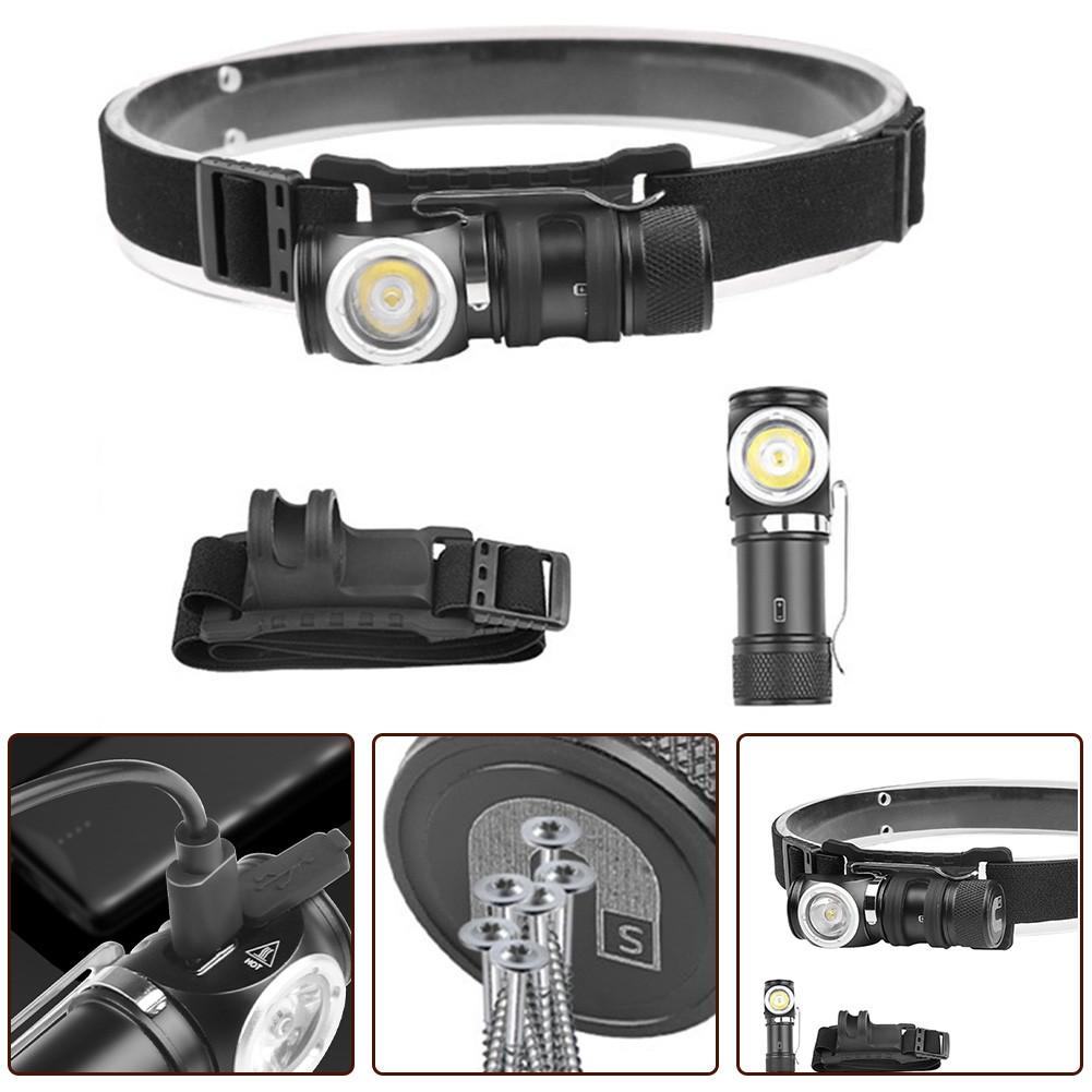 Flashlight Lumens Rechargeable LED Headlamp Zoom Mode