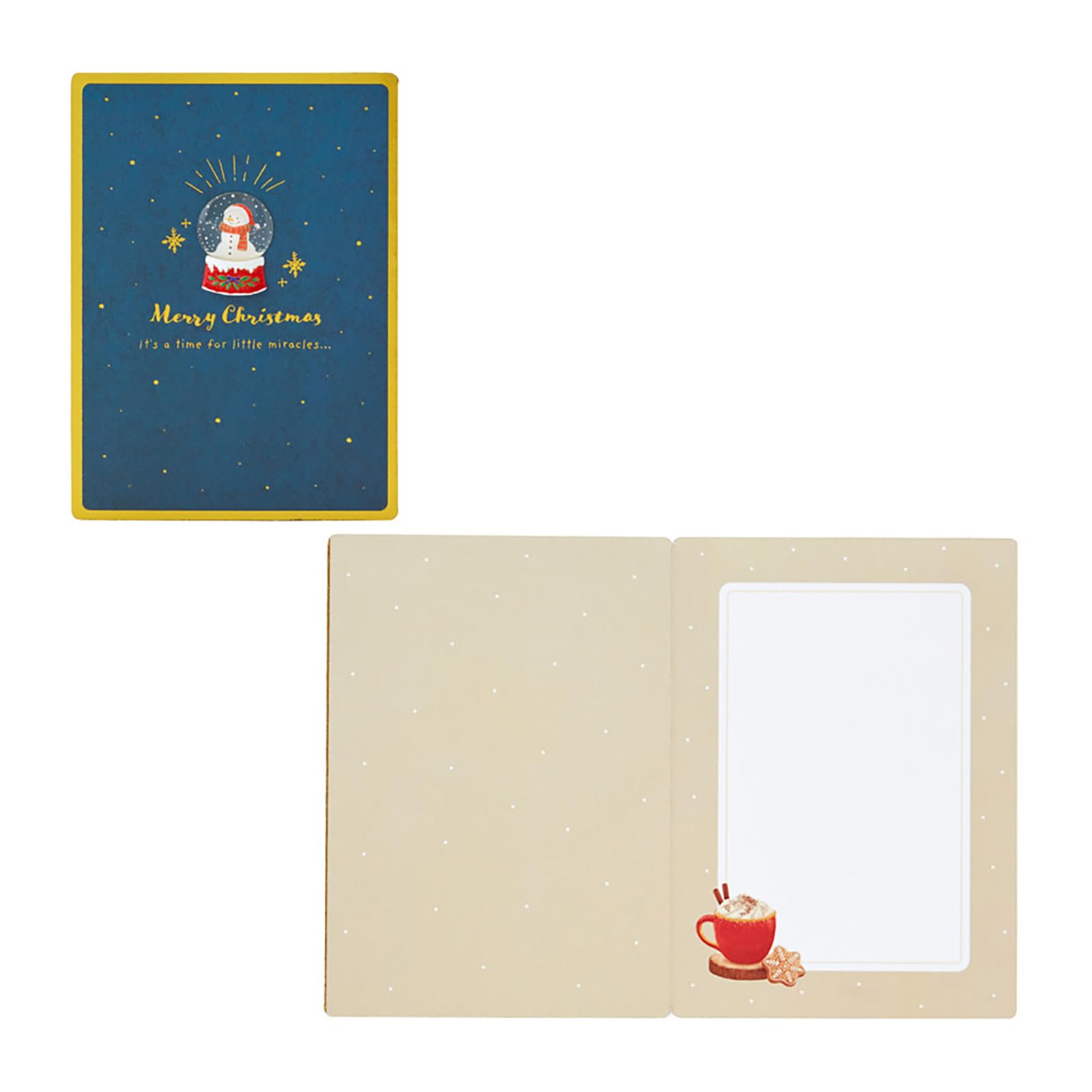 Sanrio Christmas Snow Message Greeting JX 107093 Card, Globe, Card, Card, 3-4, синий