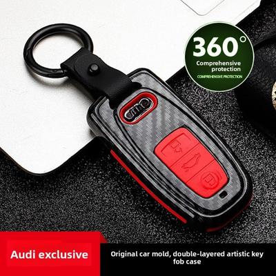 Car Key Cover for 2018 Q5L A3 Q3 A1 S3 A4 A4L Q7 A5 TT Premium Leather Key Case Protector