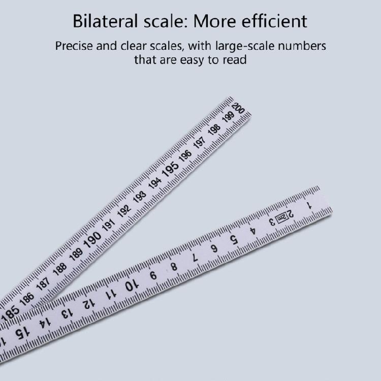 2Pcs Lightweight 2 Meter Foldable Ruler Plastic Measuring Ruler Teaching Aid for Professional & Person Measuring Tasks