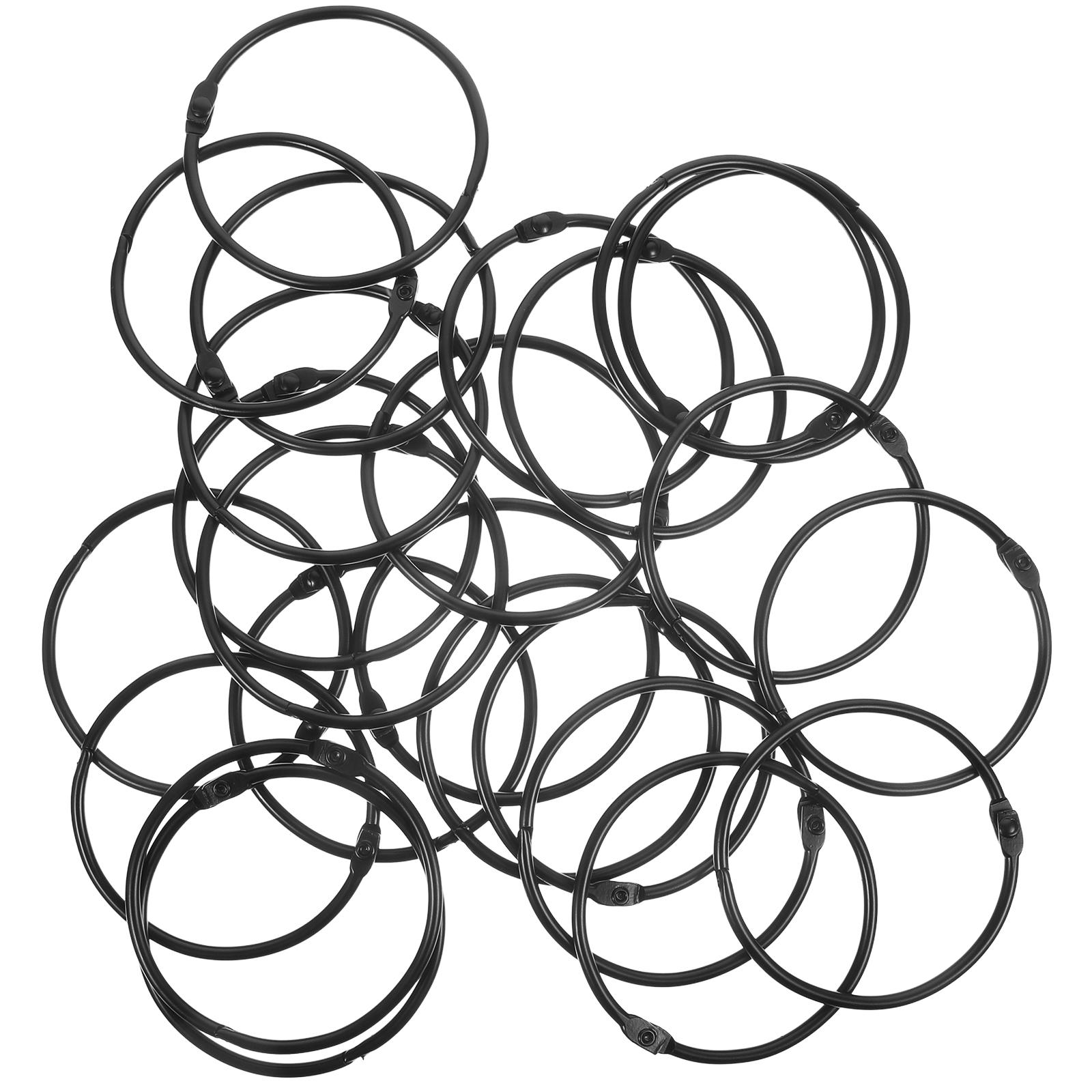 

24Pcs Metal Hooks for Shower Curtains Sturdy Design Quick Connect Rods Simple Color Classic Shower Curtain Hooks чёрный