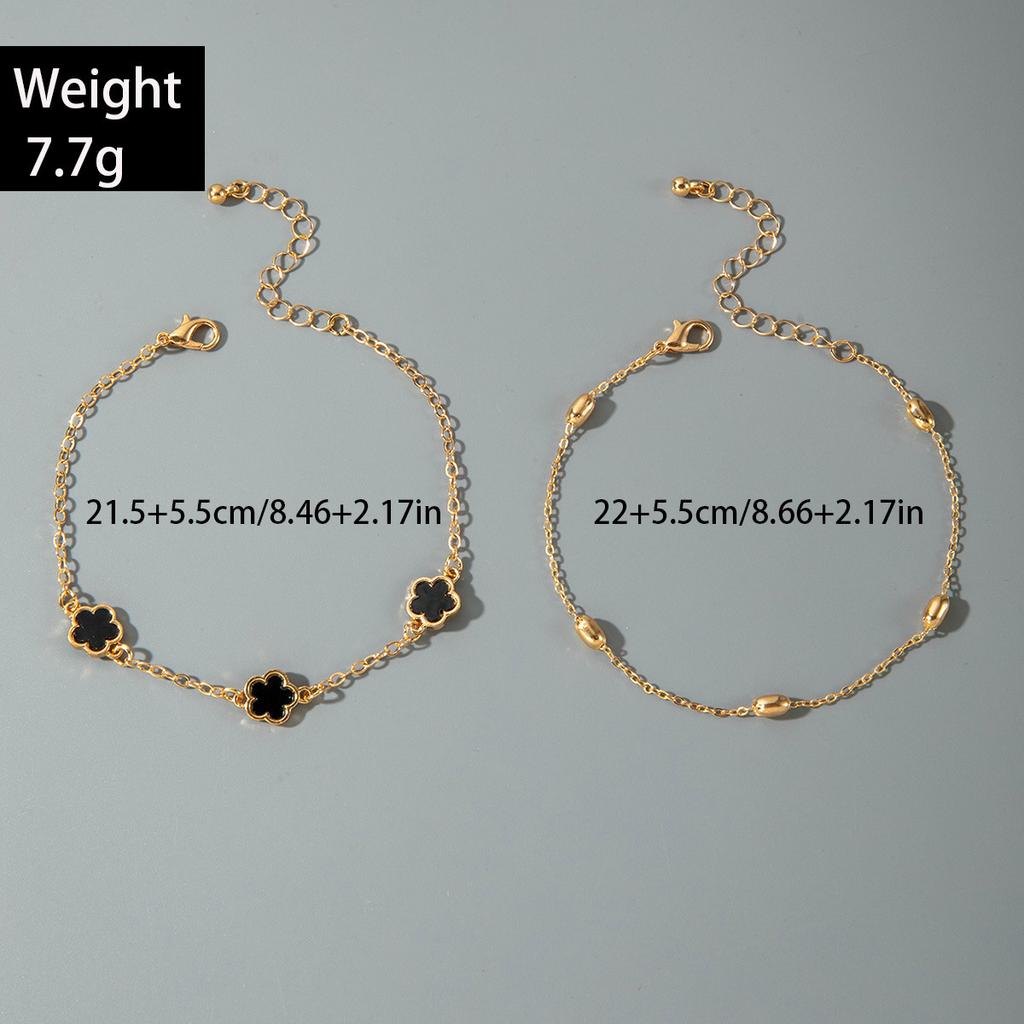 New Shell Five Leaf Flower Pendent Anklets for Women Trendy Shell Petal High-Quality Wheat Foot Chain Summer Beach Jewelry