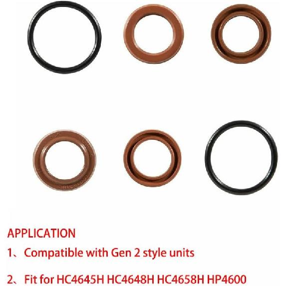 6PCS Cylinder Seal Kit for Seastar BayStar Cylinder Seal HC4645H, HC4648H, HC4658H, HP4600, FSM131 Gen2 - Direct Replacement