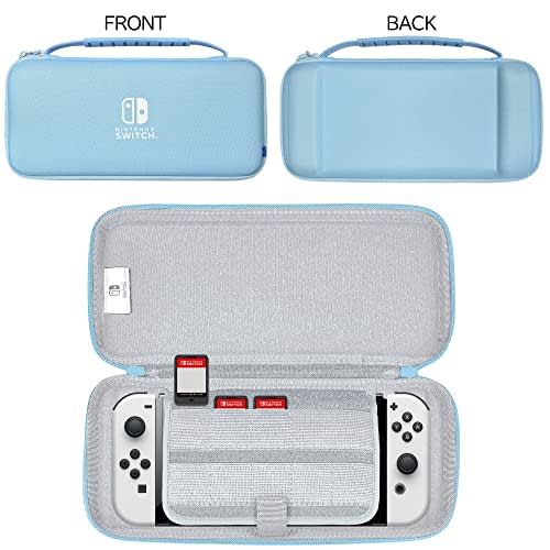[Nintendo Licensed Product] Slim Hard Pouch Plus for Nintendo Switch? Salty Blue [Compatible with Both Nintendo Switch Organic EL Model and Nintendo S
